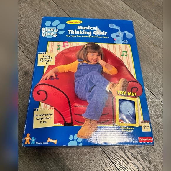 Fisher-Price Other - Blues Clues Musical Thinking Chair
Inflatable Fisher Price Vintage 1998
New RARE